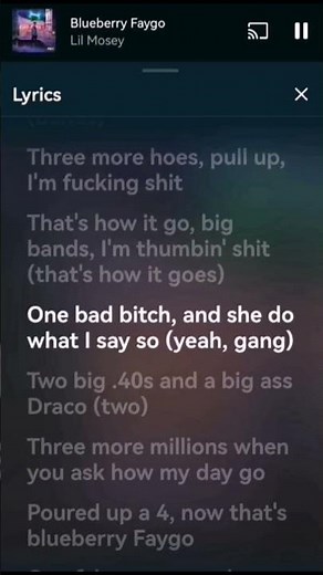 Blueberry Faygo - Lil Mosey #lilmosey #blueberryfaygo #2020 #lyrics