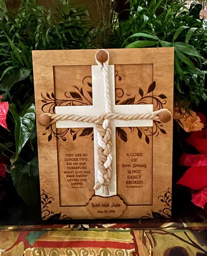 Personalized Cord of Three Strands Unity Wedding Sign | Braided Cords Ceremony Matthew 19:6 Ecclesiastes | Alternative Unity Candle - Etsy