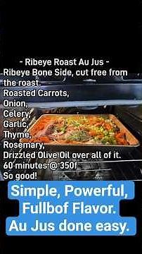 Perfectly Cooked Ribeye Roast Au Jus Every Time #recipe #cooking #roast