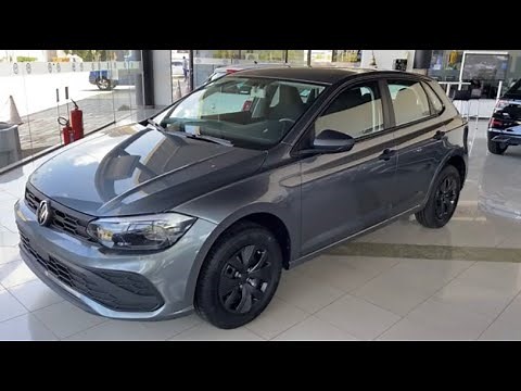NOVO POLO TRACK 2023 - na cor cinza platinum - Volkswagen Nacional Natal-RN