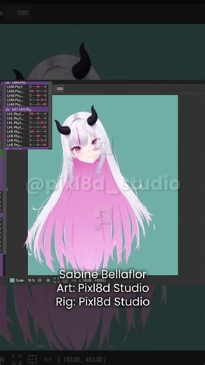 Long Hair Physics~ #vtuber #live2d #live2dwip