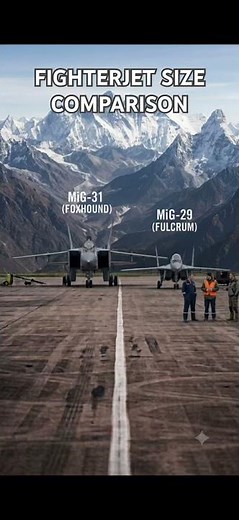MiG-31 vs MiG-29: The Size Difference Is Insane! ✈️ #mig31 #mig29 #aviation #comparison