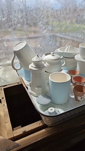 messy studio tour! #smallbusiness #ceramics #messy #process