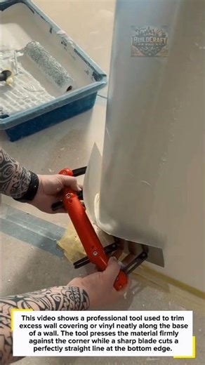 Perfect Wall Trim Tool! Clean Edge Finish #construction #tools #diy