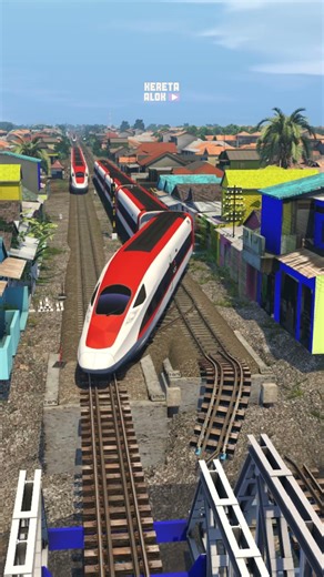 Several High Speed Trains Passed Trains That Were Changing Tracks #keretaapi #train #railway