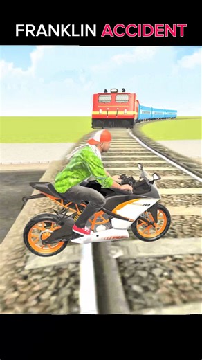 Franklin Train Accident In Indian Theft Auto Simulator Game #shorts #shortvideo #gta