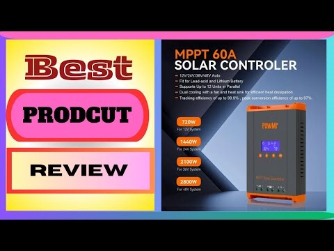 PowMr 60A MPPT Solar Charge Controller 12V /24V /36V/48V Charger for 720W-2800W off grid Contr