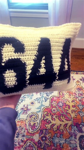 Crochet zip code pillows for sale on my Etsy! 🧶🧶🧶#crochet #etsy