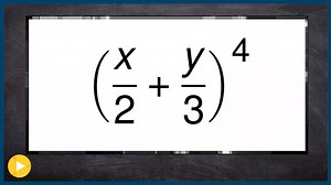 Expand a binomial with fractions