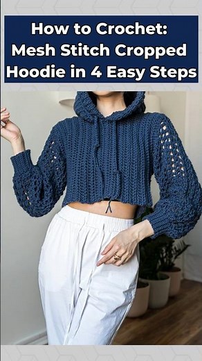 The perfect mesh hoodie you can crochet in a day 🧶 #crochet #diy