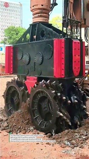 Massive Trench Cutter Machine Cutting Deep Soil and Rock Foundations
