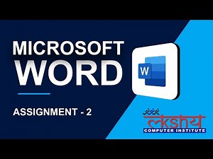MS Word Assignment 2