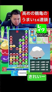 A high-level crane and turtle combo with a skillful 16-chain #puyopuyo #puyopuyoesports