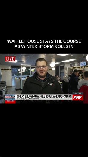 Waffle House Stays Open During Ice Storm in Georgia