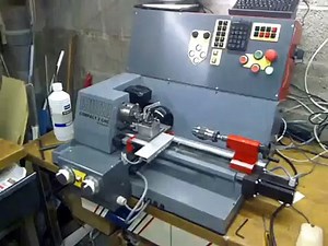 EMCO COMPACT5 cnc lathe monster retrofit mach3 first time running !