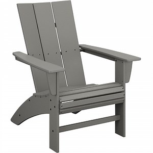 POLYWOOD AD620GY Slate Gray Modern Curveback Adirondack Chair