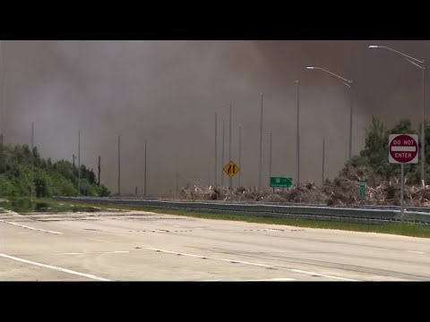 Brush fires lead to major road closures