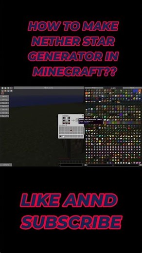 NETHER STAR GENERATOR IN MINECRAFT ?! #minecraft