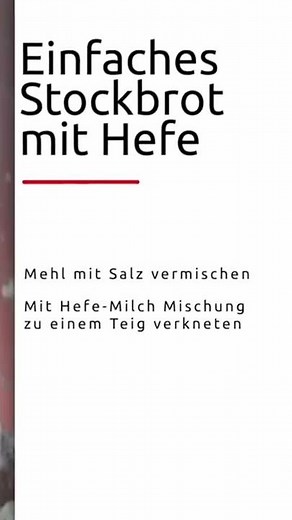 Stockbrot Rezept mit Hefe #shorts
