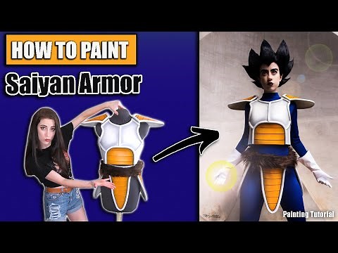 How to paint Saiyan Armor (Vegeta) from the anime Dragon Ball | Cosplay Tutorial