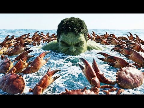 HULK vs. 1000 Giant Sea Crabs: Brutal Ocean Survival Battle