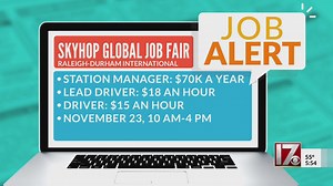 SkyHop Global is hiring at job fair as demand increases at RDU