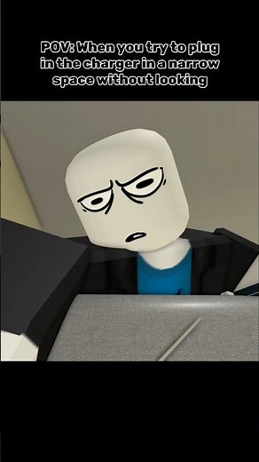 Plugging in the charger without looking #4kmemes #robloxanimation #moonanimator #ricomotions #shorts