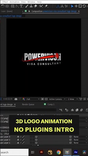 Create Stunning Logo Intro Animation in After Effects (No Plugins) #3dlogoanimation #logomotion
