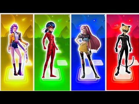 Kpop demon hunters VS Lady bug VS super Cat Tiles Hop EDM Rush Caffen Danse sog Cover