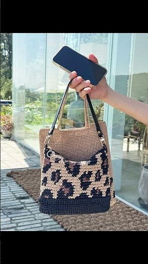 코바늘 diy 호피 무늬 여름 가방뜨기 데일리 뜨개가방 #crochet #코바늘 #코바늘diy #코바늘diy #코바늘가방 #뜨개질 #knitting #라피아 #여름가방
