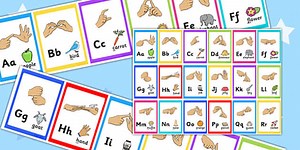 British Sign Language Alphabet Display Borders