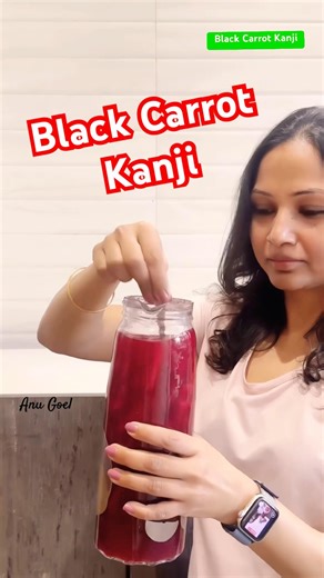 Black Carrot Kanji Recipe | Healthy Probiotic Drink for Gut #guthealth #shortsfeed