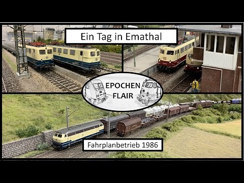 Modelleisenbahn H0: Ein Tag im Emathal. Automatikbetrieb nach Fahrplan