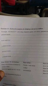 Exercise 13: Write the following telephone numbers in digits.... | Filo