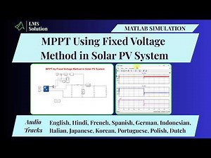 MATLAB Simulation of MPPT Using Fixed Voltage Method in Solar PV System | Fixed Voltage Method