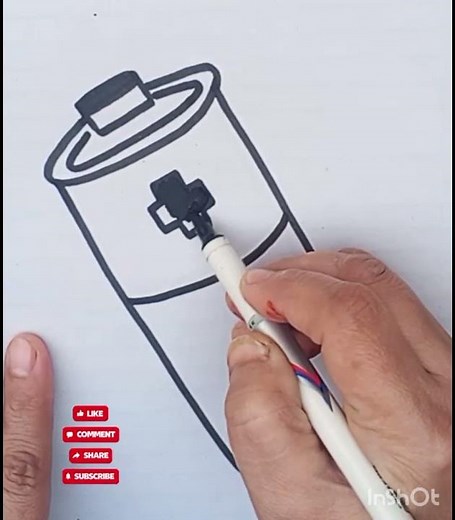Easy cell drawing/easy battery drawing/#easy #cell #battery #science #drawing/Haa-Meem 4science