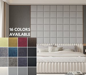 UPHOLSTERED SOFT WALL Panels Heabdboard Panel Modular Wall Cushion Customized Bed Background Removable Bedroom Paneling Peel and Stick Tile - Etsy