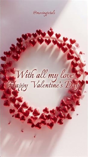 MovingPetals_21 | ValentineDay | Blooming Rose Animation 🌹 | Flower Status #shorts