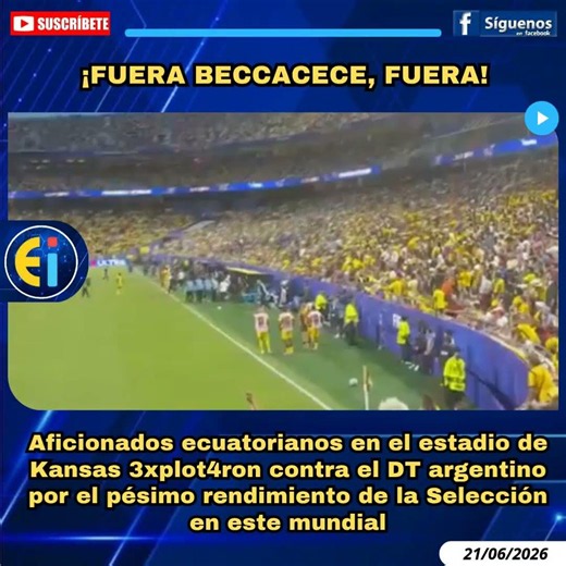 ⚽️ Aficionados ecuatorianos en el estadio de Kansas 3xplot4ron contra el DT argentino. #viral