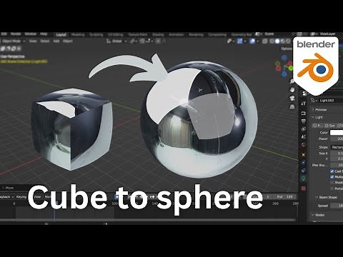 Making a cube transition to a sphere in blender | blender animation tutorial