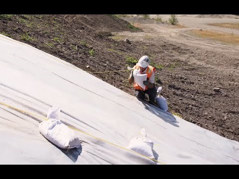 How to Install Impermeable Sheeting on a Slope