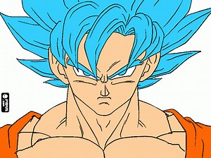 goku ssj dios a para colorear, goku ssj dios a para imprimir