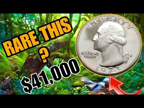 $41,000 net worth super rare coin quarter dollar coin 1973 united states of America