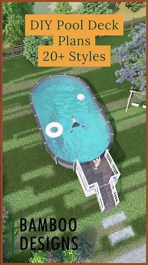 Design Your Perfect 18x33 Oval Pool Deck with Easy DIY Plans #PoolDeckDesign #BackyardUpgrade