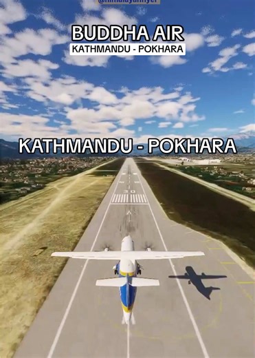Buddha Air (Kathmandu - Pokhara) ✈️❤️ #buddhaair #flightsimulator #aviation #msfs2020 #fypシ