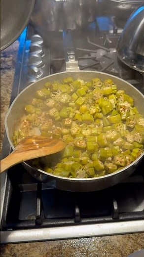 How to get the slime out of okra ! #cooking #food #okra