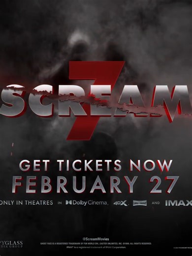 My show is about to start. 🔪 Get tickets NOW for #Scream7 - starting February 27 here at #AuburnMovieplex10. https://bit.ly/4hA81bz #FYP #ScreamMovie #NeveCampbell #CourtneyCox