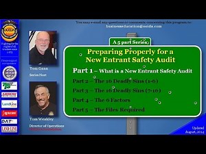 New Entrant Safety Audit part 1 of 5
