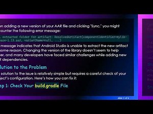 Resolving the Null extracted folder for artifact Error in Android Studio