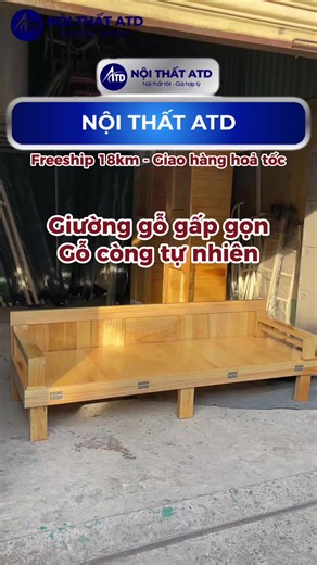 Giường gỗ gấp gọn - Giường gấp gọn thông minh tại hcm #giuonggapgon #giuongngudep #giuong #ghegapgon #xuhuong